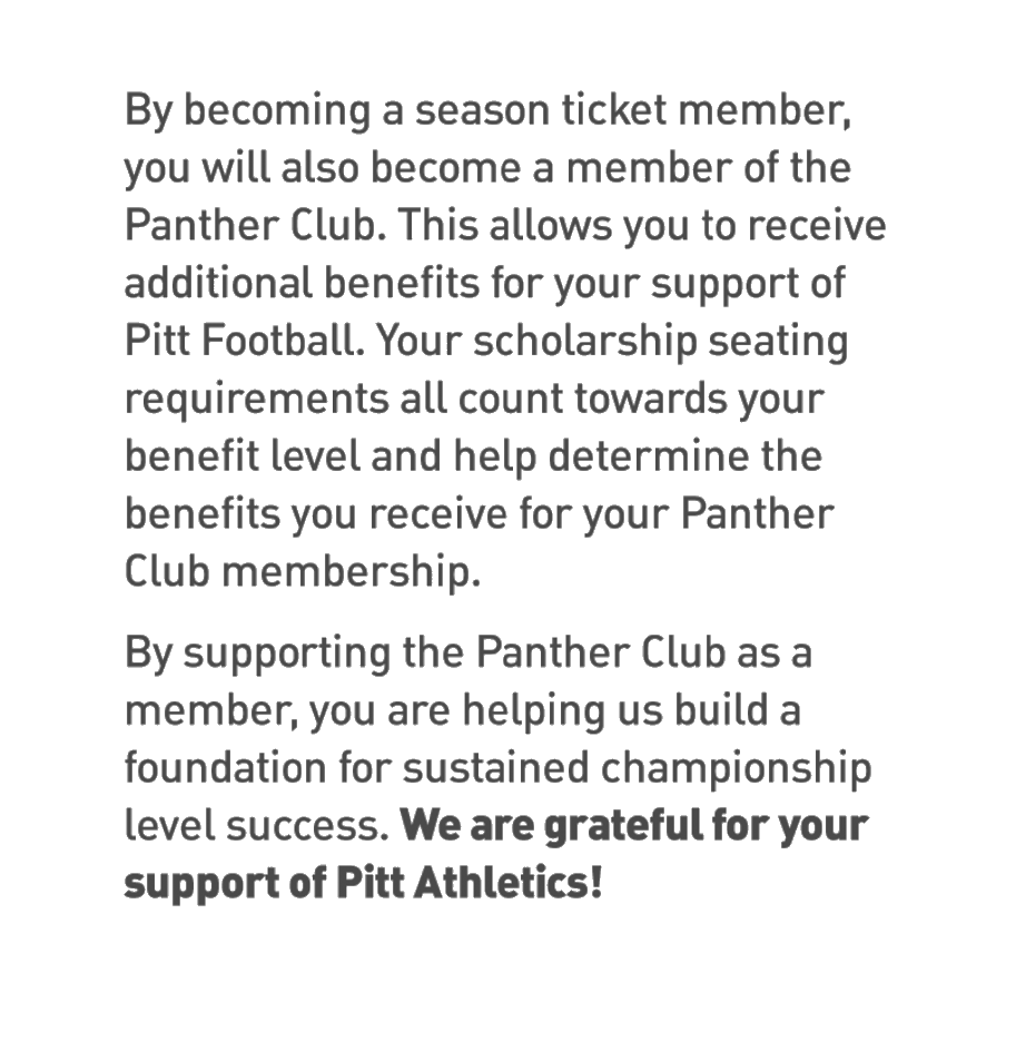 Pitt Football Season Ticket Renewal